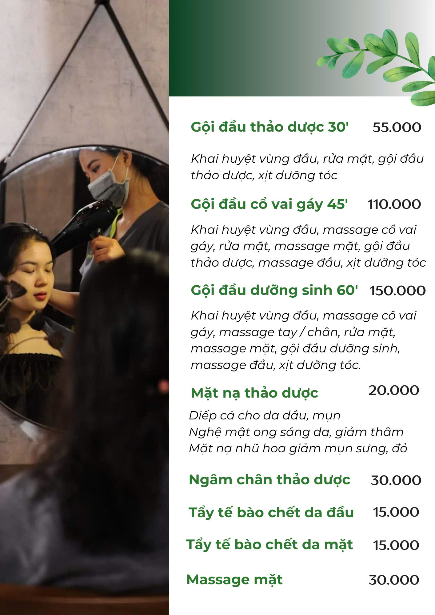 dich vu goi dau duong sinh